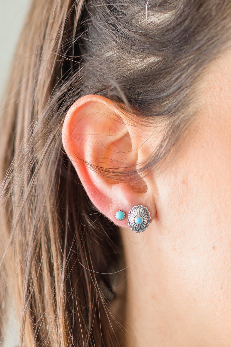 The Concho Studs - Turquoise