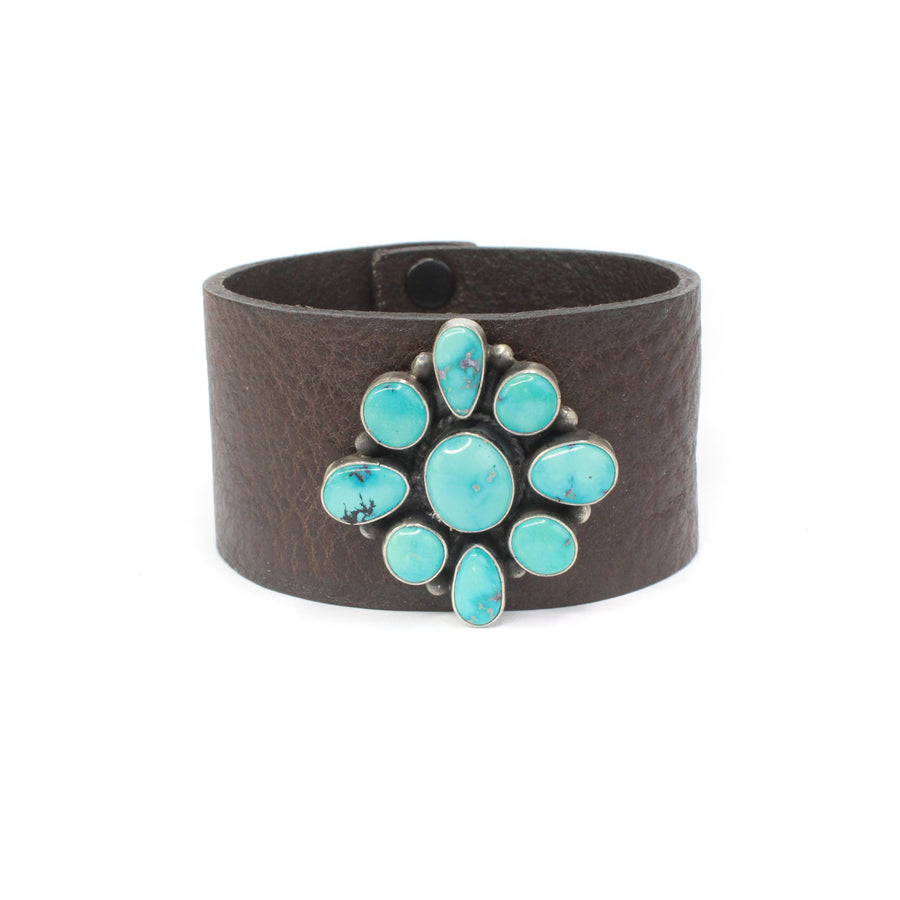 The Kenna Brown Leather Cuff B