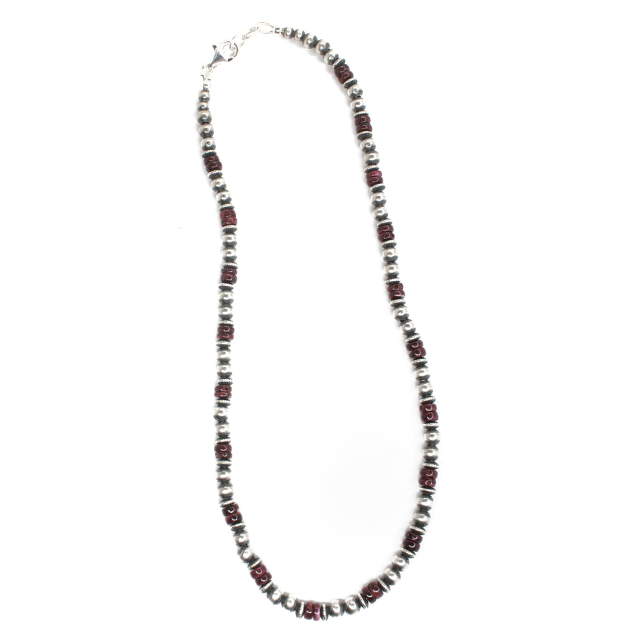 5mm Navajo Pearls - Purple Spiny Oyster