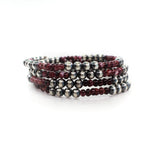 5mm Navajo Pearl Memory Wire Bracelet - Purple