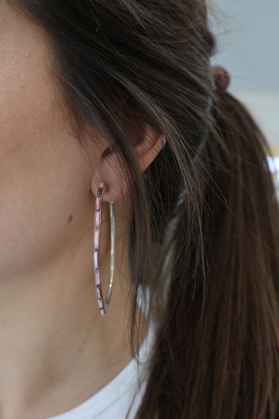 2 1/4"  Pink Hoops