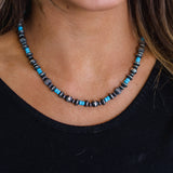 8mm Navajo Pearls - Blue Kingman