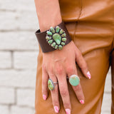 The Cece Brown Leather Cuff