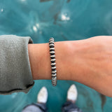 7mm Saucer Pearl Bracelet w/ Extension