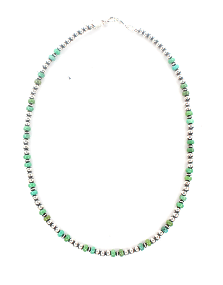 4mm Navajo Pearls - Green Kingman