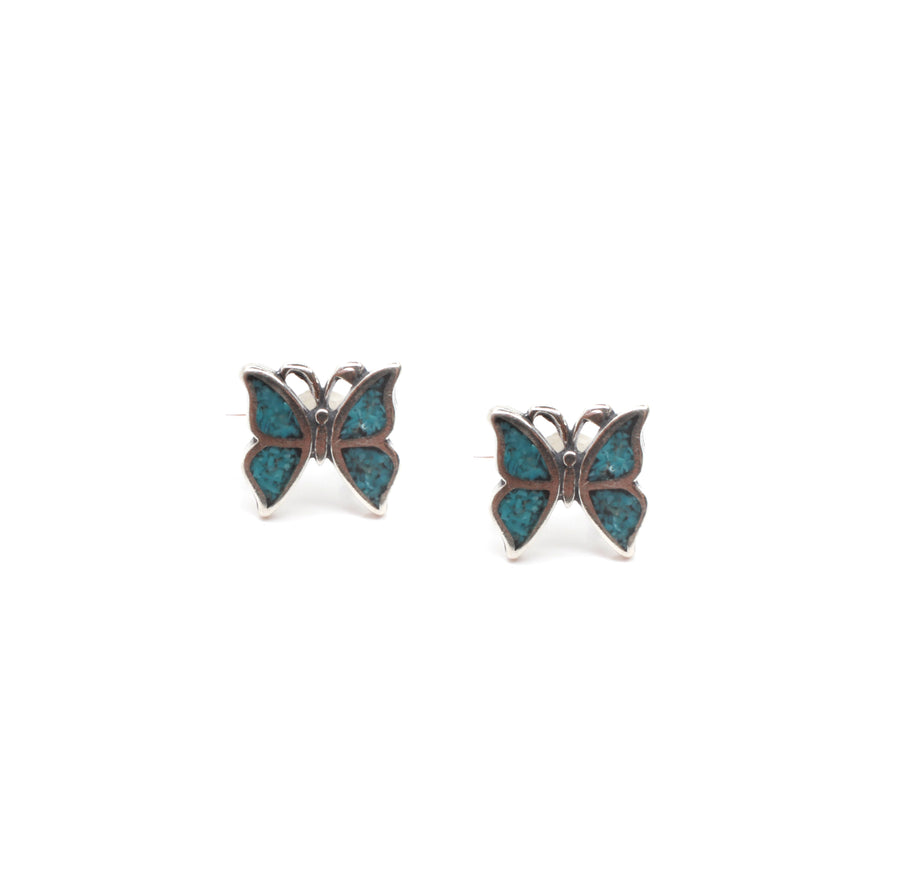 The Turquoise Butterfly Studs